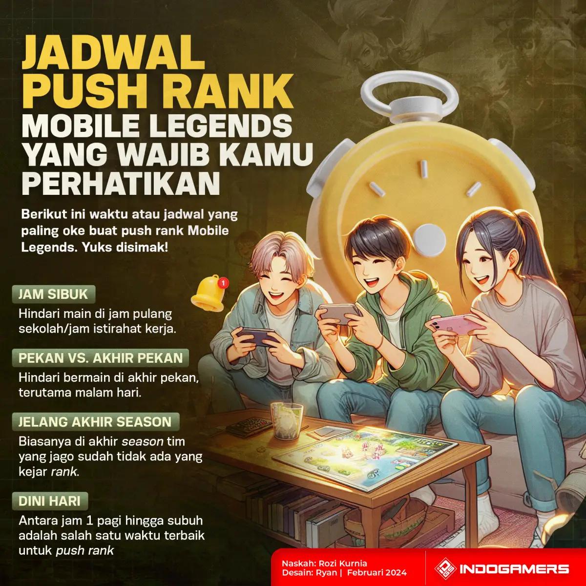Jadwal Push Rank Mobile Legends yang Wajib Kamu Perhatikan (FOTO: Schnix)