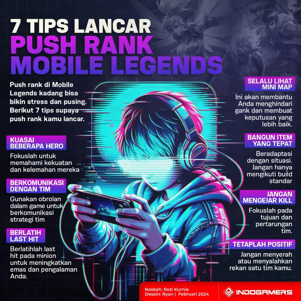 7 Tips Lancar Push Rank Mobile Legends (FOTO: Schnix)
