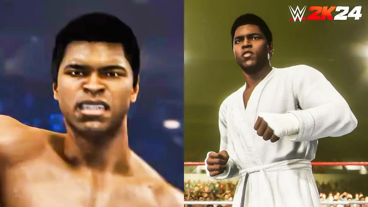Muhammad Ali dalam game WWE 2K24. (Sumber: SEScoops)