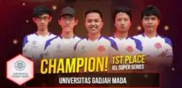 UGM Juara 1 Indonesia Esports League (IEL) University Super Series cabang Dota 2 pada tahun 2020. (Sumber: UGM)