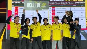 Tim Onic Olympus champions atau juara di FFWS Indonesia 2024 Spring (FOTO: Instagram/onic.esports)