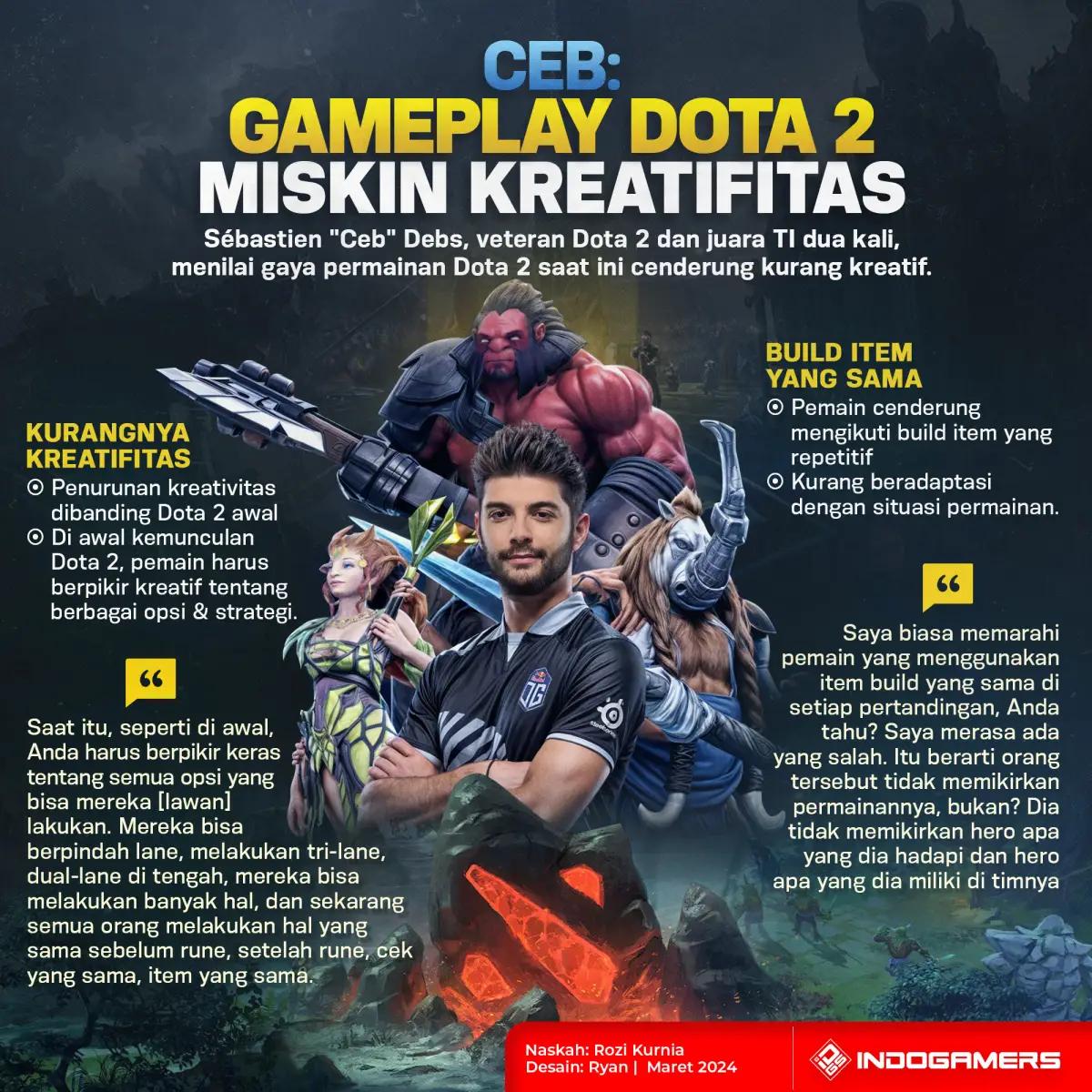 Ceb Nilai Gameplay Dota 2 Miskin Kreatifitas (FOTO: Schnix)