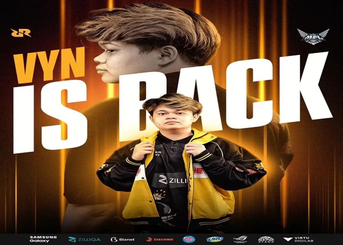 Vyn mengambil keputusan besar kembali ke RRQ Hoshi. (FOTO: Instagram/teamrrq)