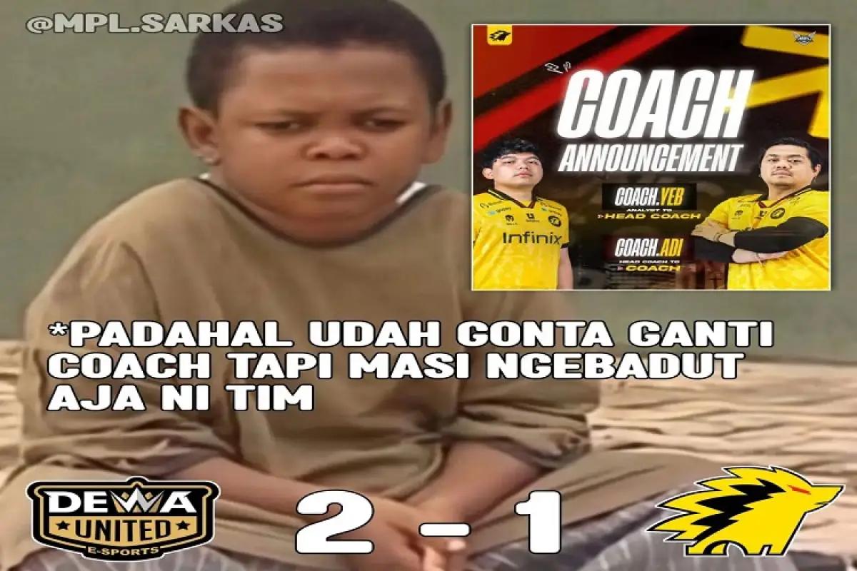 Meme kocak Onic. (FOTO: Instagram/mpl.sarkas)