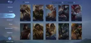 Tips jago hero figther, biar ga asal main (FOTO: Tangkap Layar Mobile Legends)