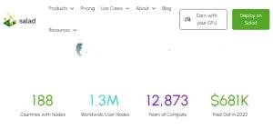 Profil perusahaan Salad cloud AI. (Sumber: Salad)