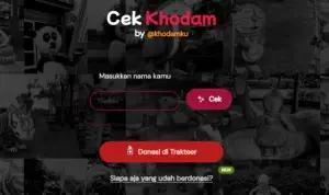Cek Khodam. (Sumber: Khodam Vercel)