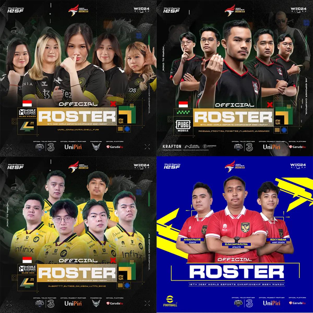 Tim Nasional Esports Indonesia Lolos ke 16th IESF World Esports Championships 2024 Riyadh! (FOTO: PB ESI)