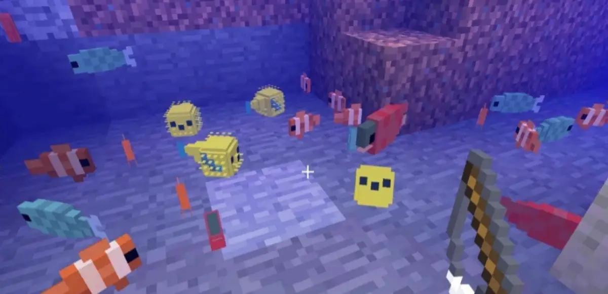 Ikan di game Minecraft. (Sumber: Game Rant)