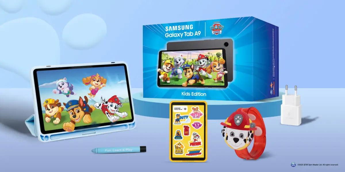 Bundling Eksklusif Galaxy Tab A9 Kids Edition dengan aksesoris PAW Patrol (FOTO: samsung.com)