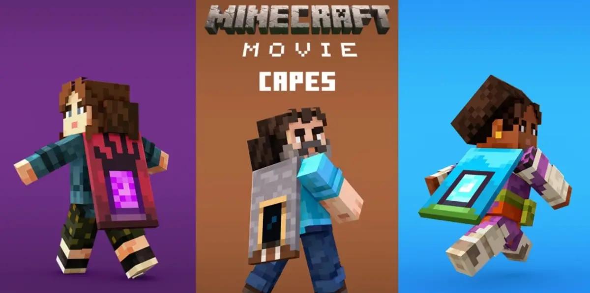 Cape spesial dalam rangka rilis Minecraft Movie. (Sumber: Mojang)