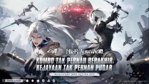 Crystal of Atlan siap menyambut perayaan anniversary pertamanya dengan menghadirkan kolaborasi spesial bersama NieR:Automata (FOTO: Dok. kolaborasi Crystal of Atlan xNieR:Automata)
