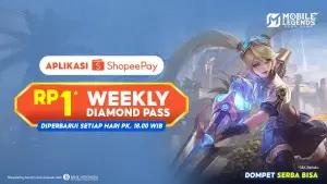 hopeePay menghadirkan promo Weekly Diamond Pass MLBB Rp1 yang bisa dinikmati melalui aplikasi ShopeePay (FOTO: Dok.shopeepay)