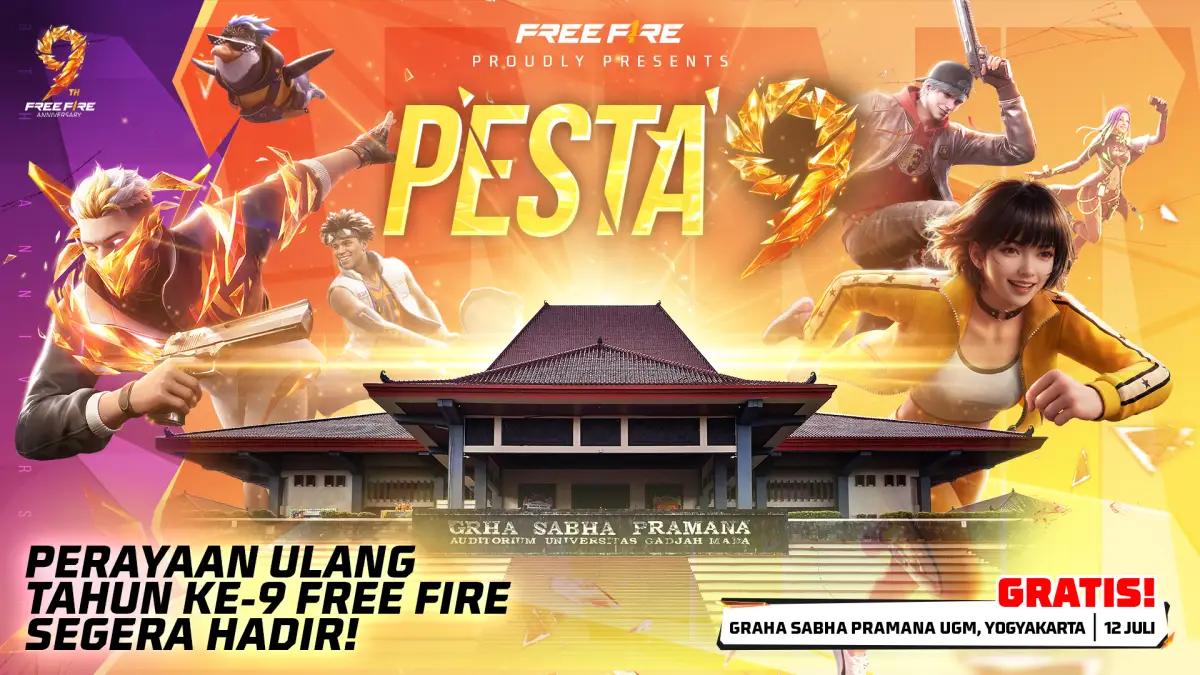 Serunya Pesta 9 Free Fire, Rayakan Ulang Tahun ke-9 dengan Festival Rakyat dan Bagi-Bagi Hadiah di Jogja (FOTO: Garena)