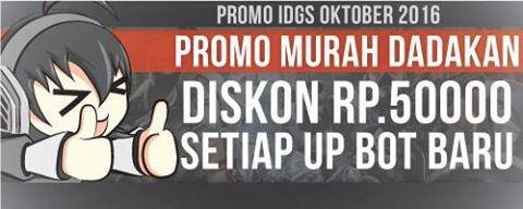 Suprise! Ada Diskon Rp. 50 Ribu Setiap Pembelian Bot Baru Loh!